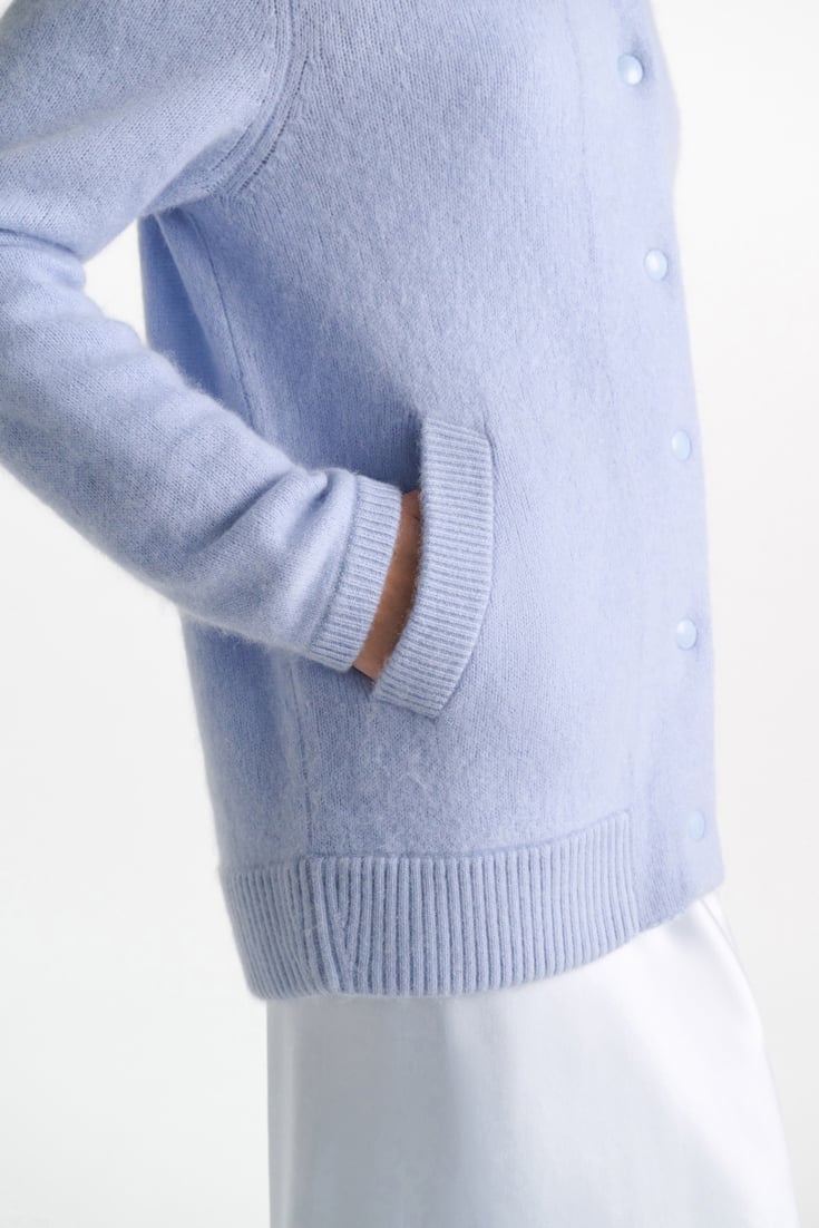 Dorothee Schumacher Merino-cashmere knit bomber jacket arctic