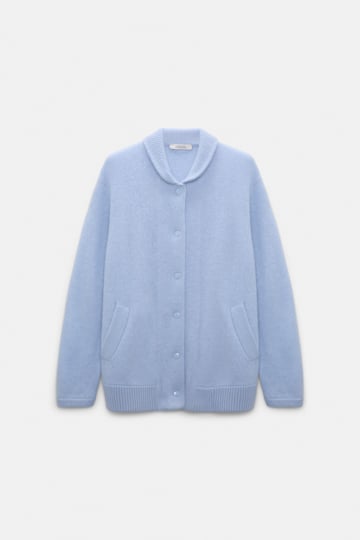Dorothee Schumacher Merino-cashmere knit bomber jacket arctic