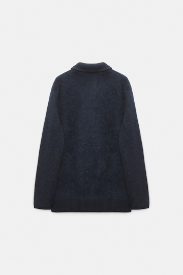 Dorothee Schumacher Merino-cashmere knit bomber jacket dark navy