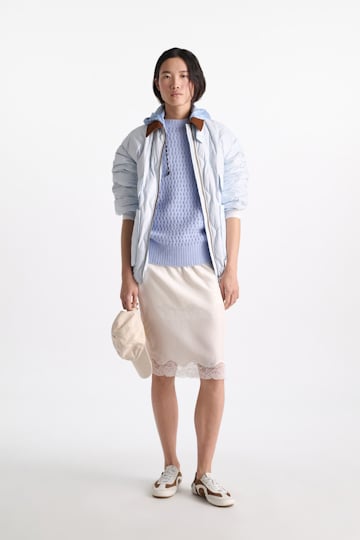 Dorothee Schumacher Open knit Merino-cashmere pullover arctic