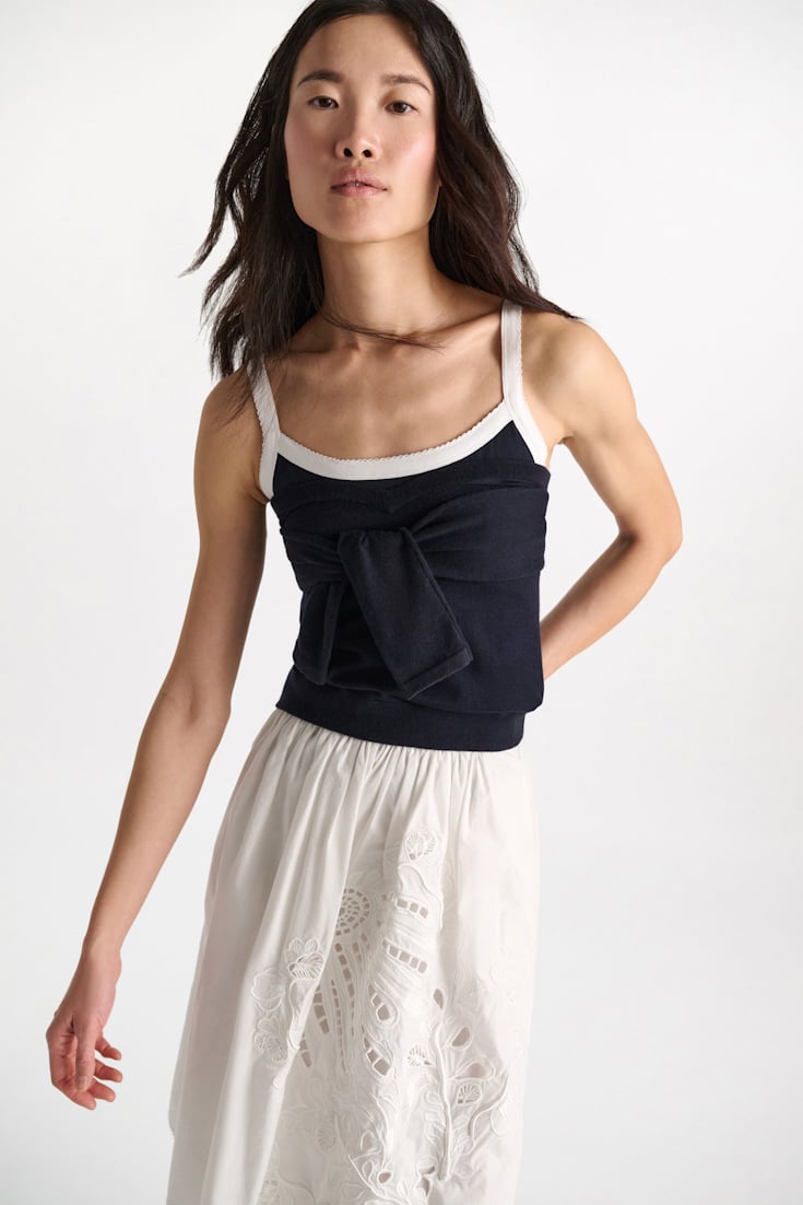 Dorothee Schumacher Pullover-tube top hybrid midnight