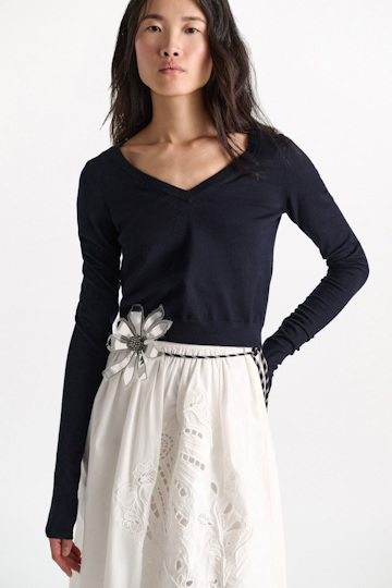 Dorothee Schumacher Pullover-tube top hybrid midnight