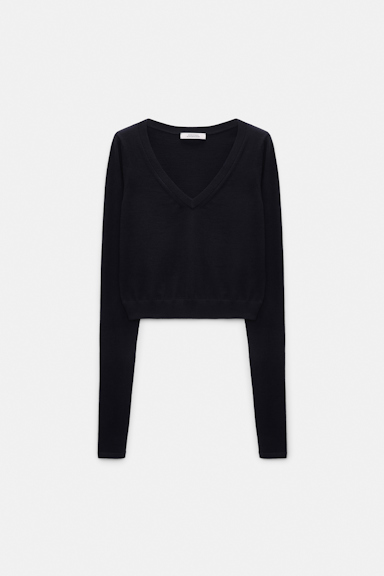 Dorothee Schumacher Pullover-Schlauchoberteil-Hybrid midnight