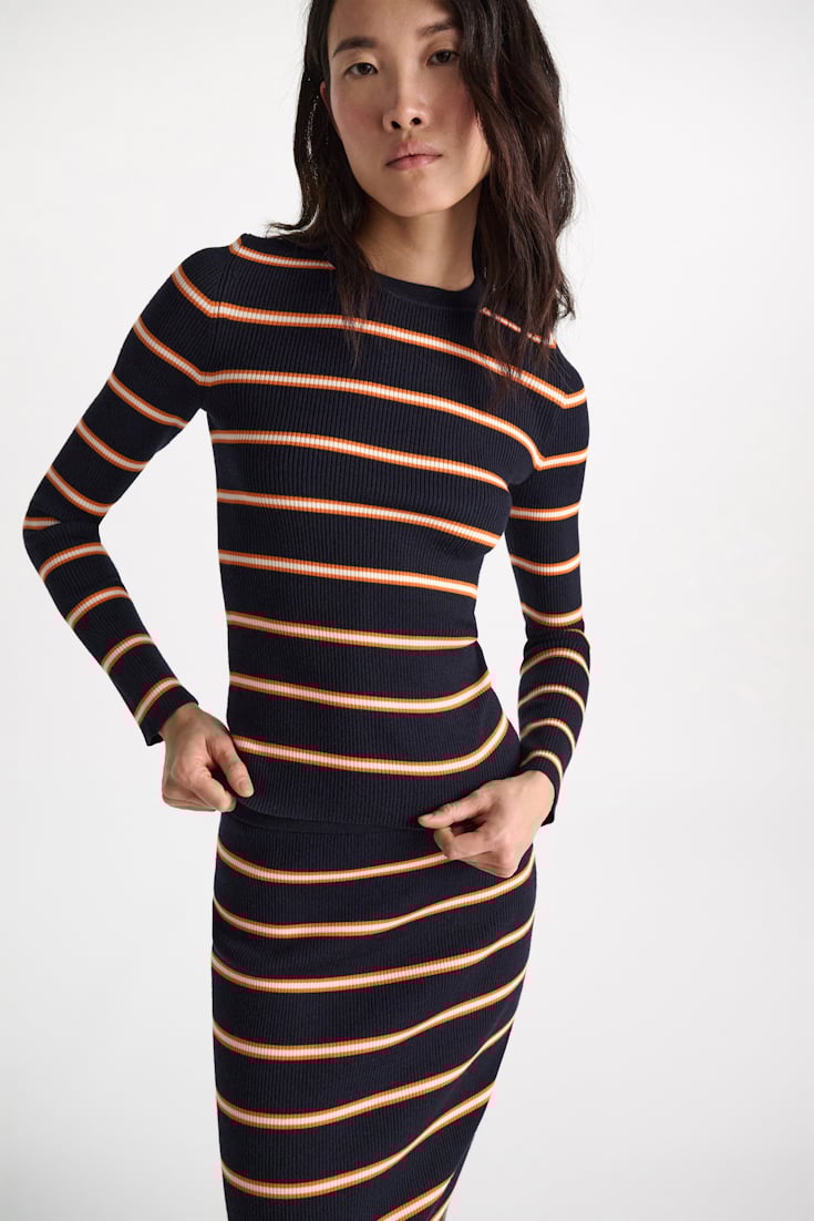 Dorothee Schumacher Striped knit pullover energetic blue trio
