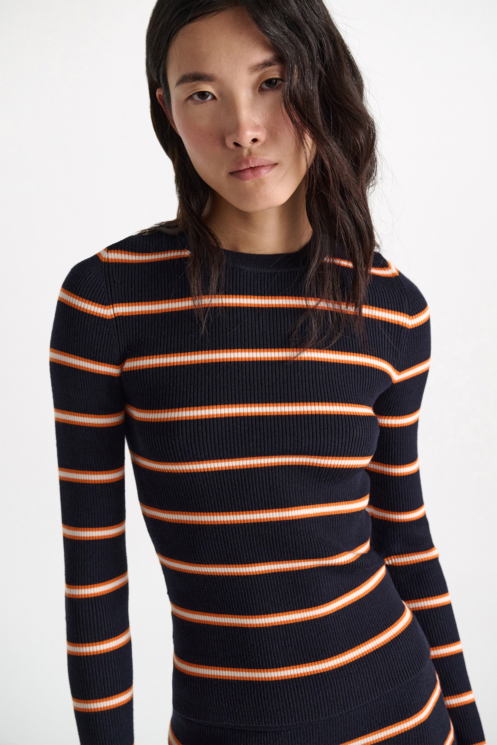 Dorothee Schumacher Striped knit pullover energetic blue trio