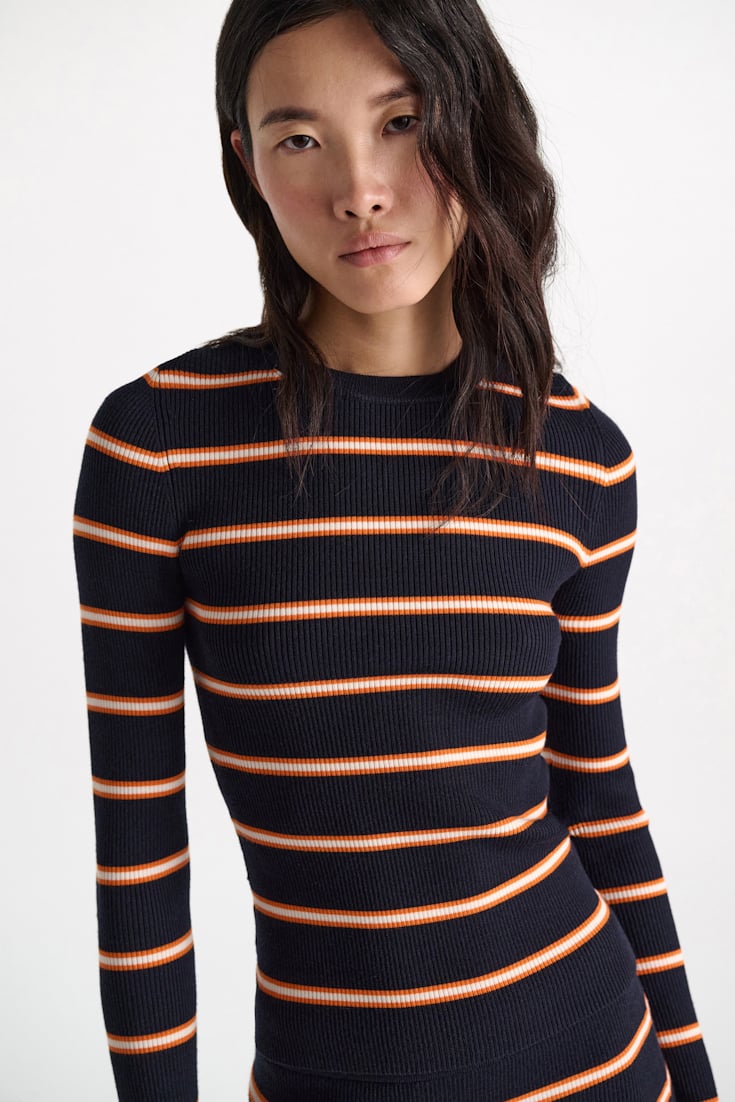 Dorothee Schumacher Striped knit pullover energetic blue trio