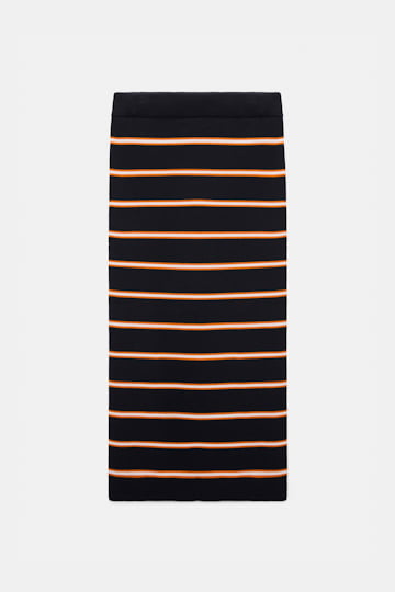 Dorothee Schumacher Striped knit skirt energetic blue trio