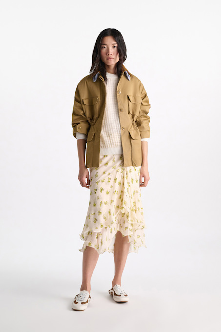 Open pointelle pullover