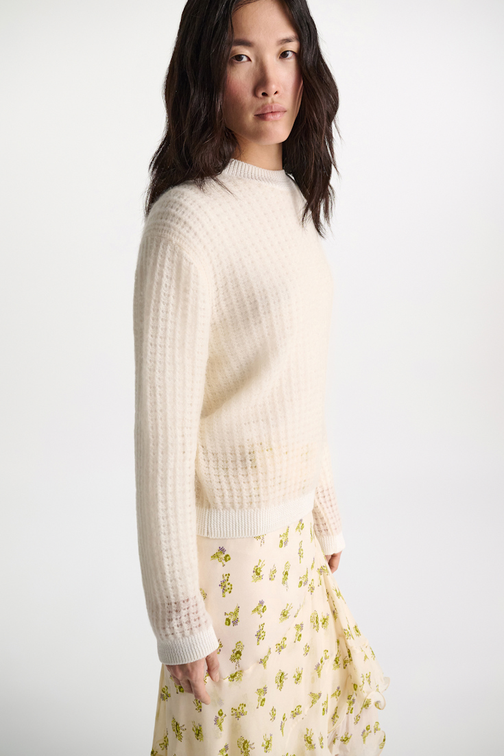 Dorothee Schumacher Open pointelle pullover pearl