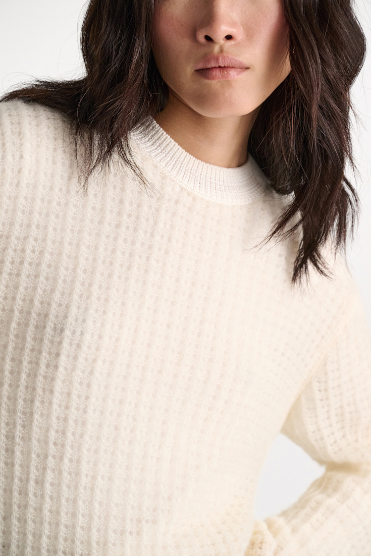 Dorothee Schumacher Open pointelle pullover pearl