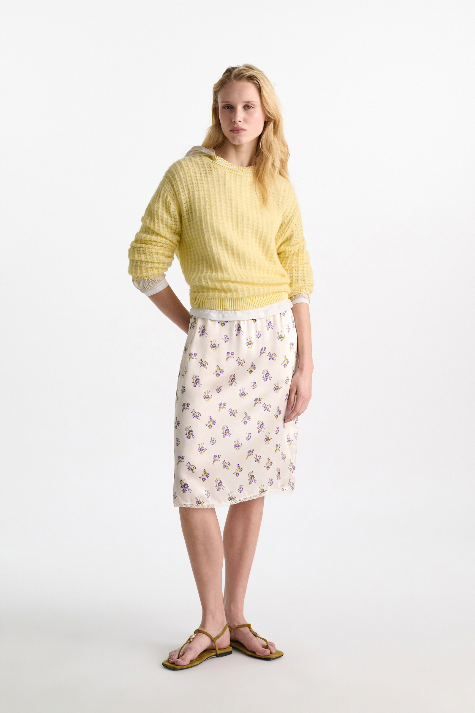 Dorothee Schumacher Open pointelle pullover citrus
