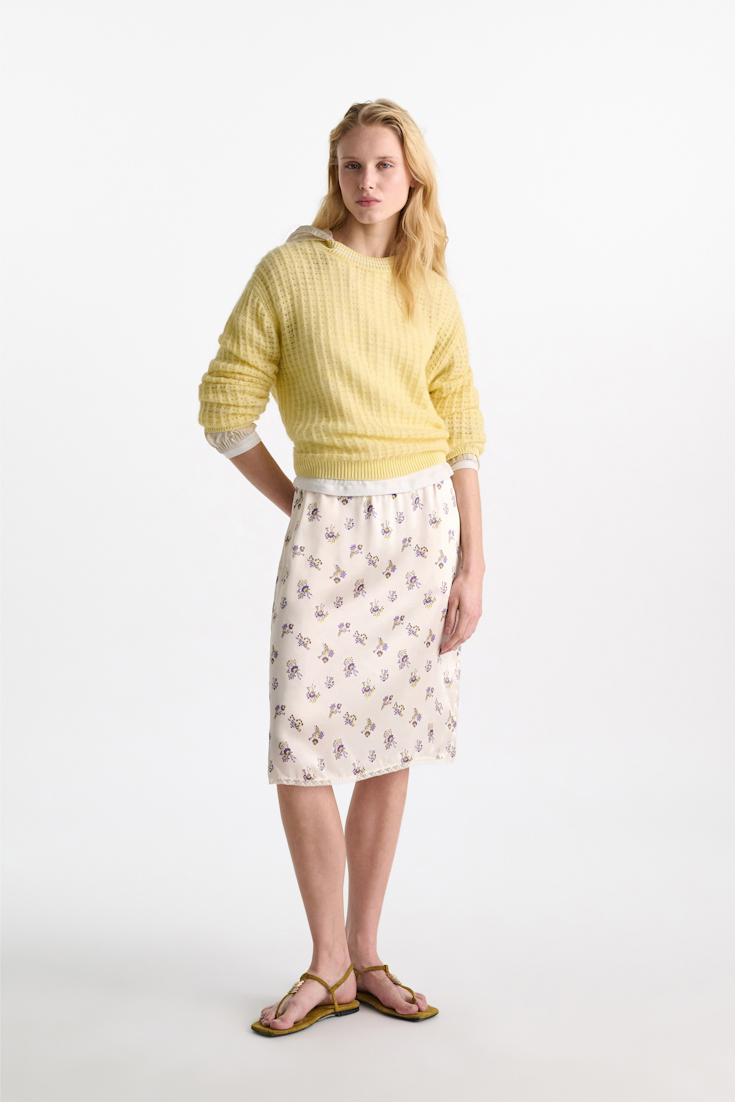 Dorothee Schumacher Open pointelle pullover citrus