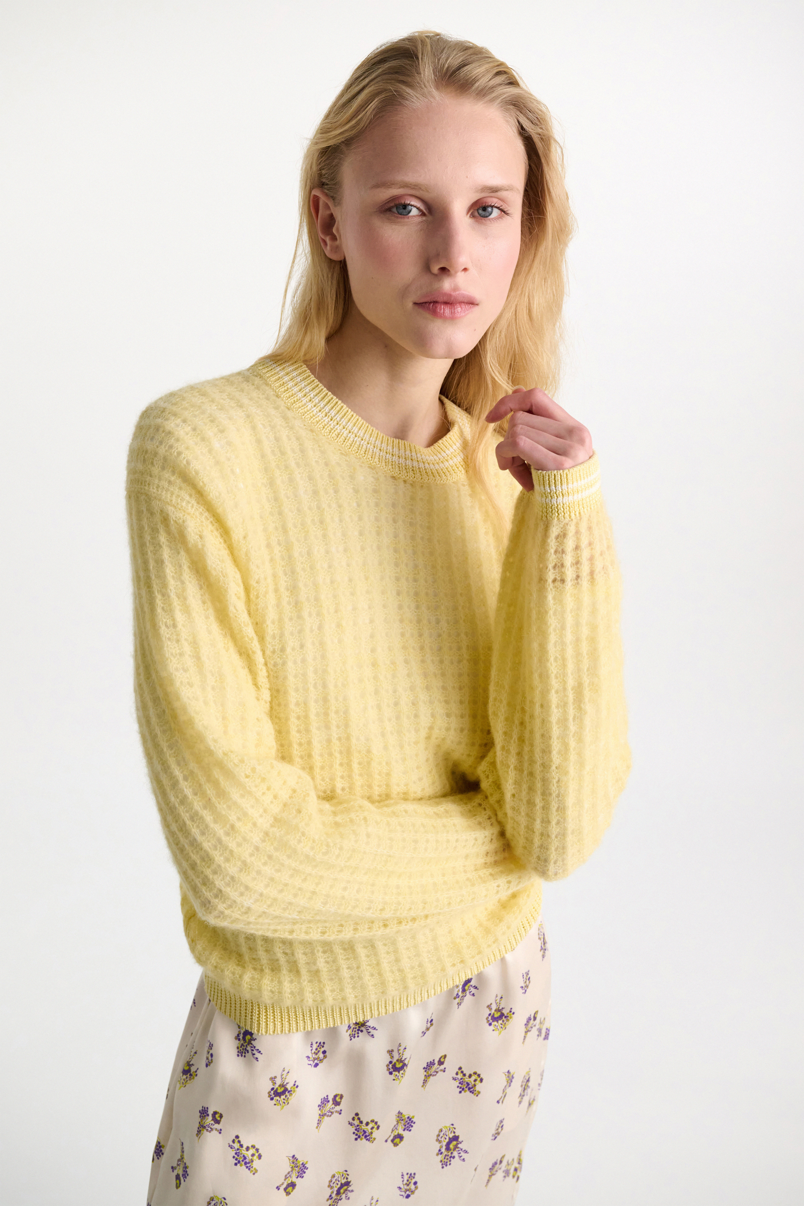 Dorothee Schumacher Open pointelle pullover citrus