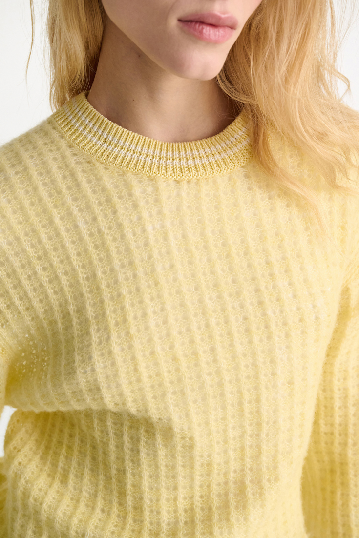 Dorothee Schumacher Open pointelle pullover citrus