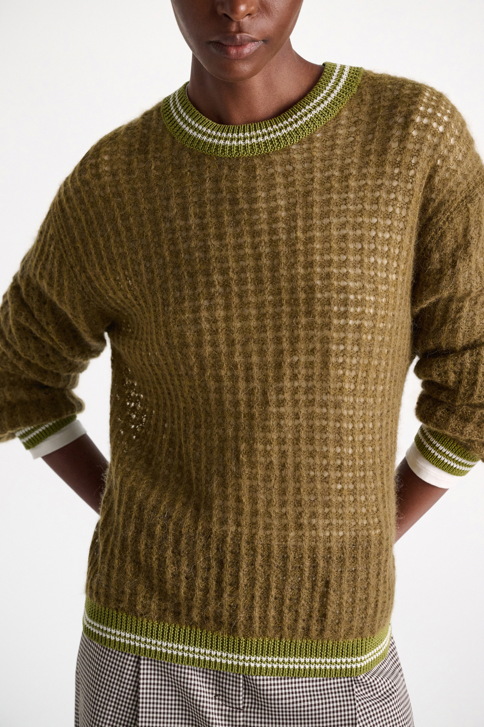 Dorothee Schumacher Open pointelle pullover seaweed