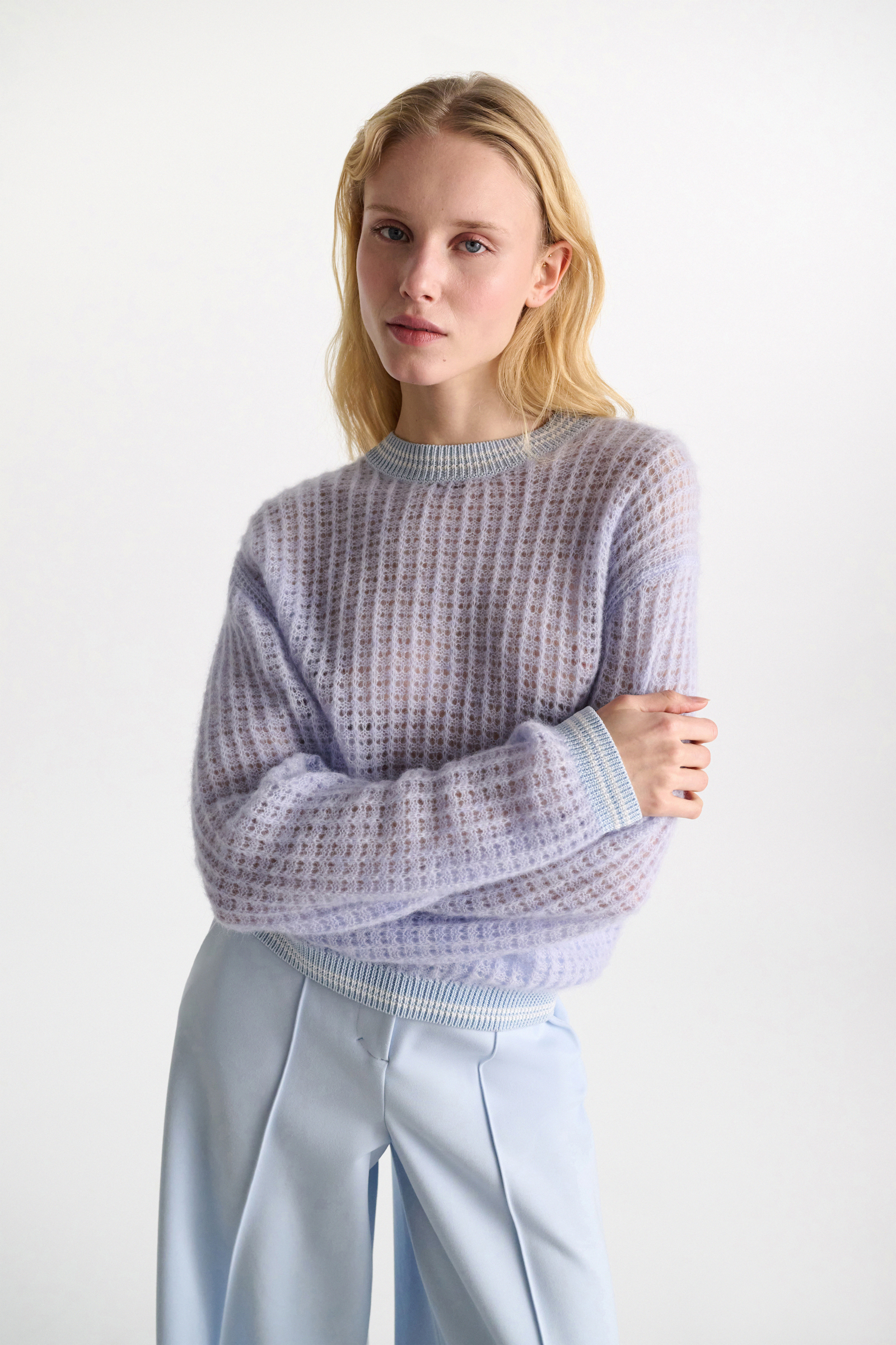 Dorothee Schumacher Open pointelle pullover violet
