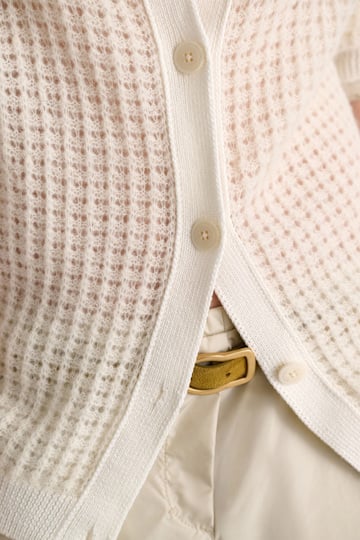 Dorothee Schumacher Pointelle-Cardigan mit Polokragen pearl