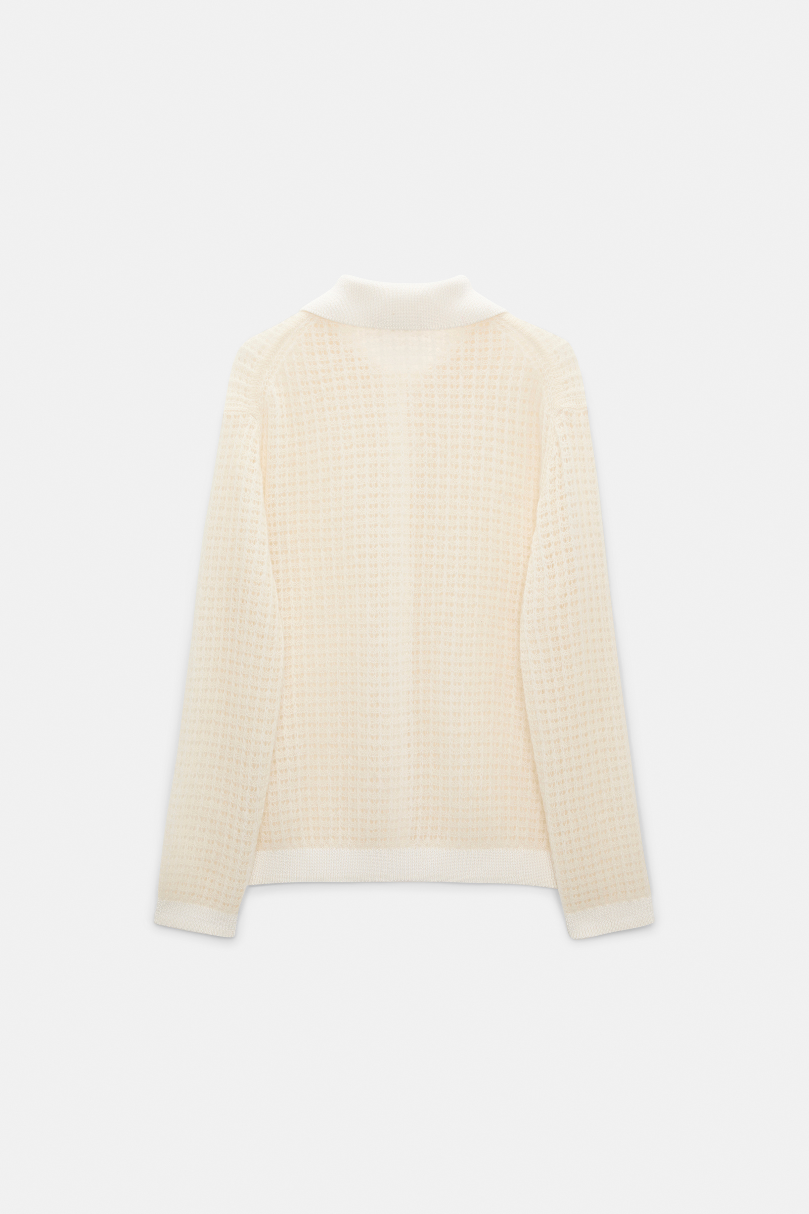 Dorothee Schumacher Open pointelle cardigan with collar pearl