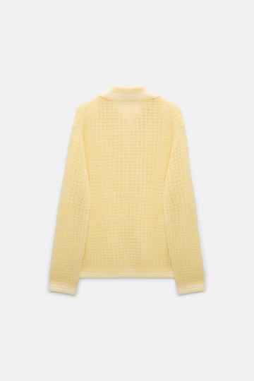 Dorothee Schumacher Pointelle-Cardigan mit Polokragen citrus