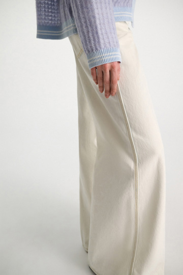 Dorothee Schumacher Open pointelle cardigan with collar violet