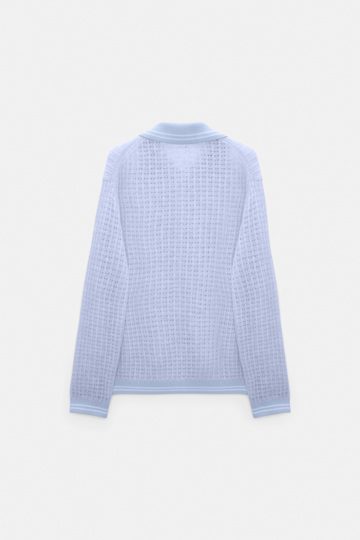 Dorothee Schumacher Open pointelle cardigan with collar violet
