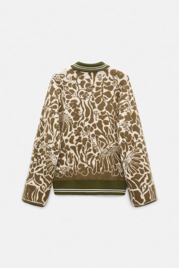 Dorothee Schumacher Bomberjacke aus floralem Jacquard white seaweed