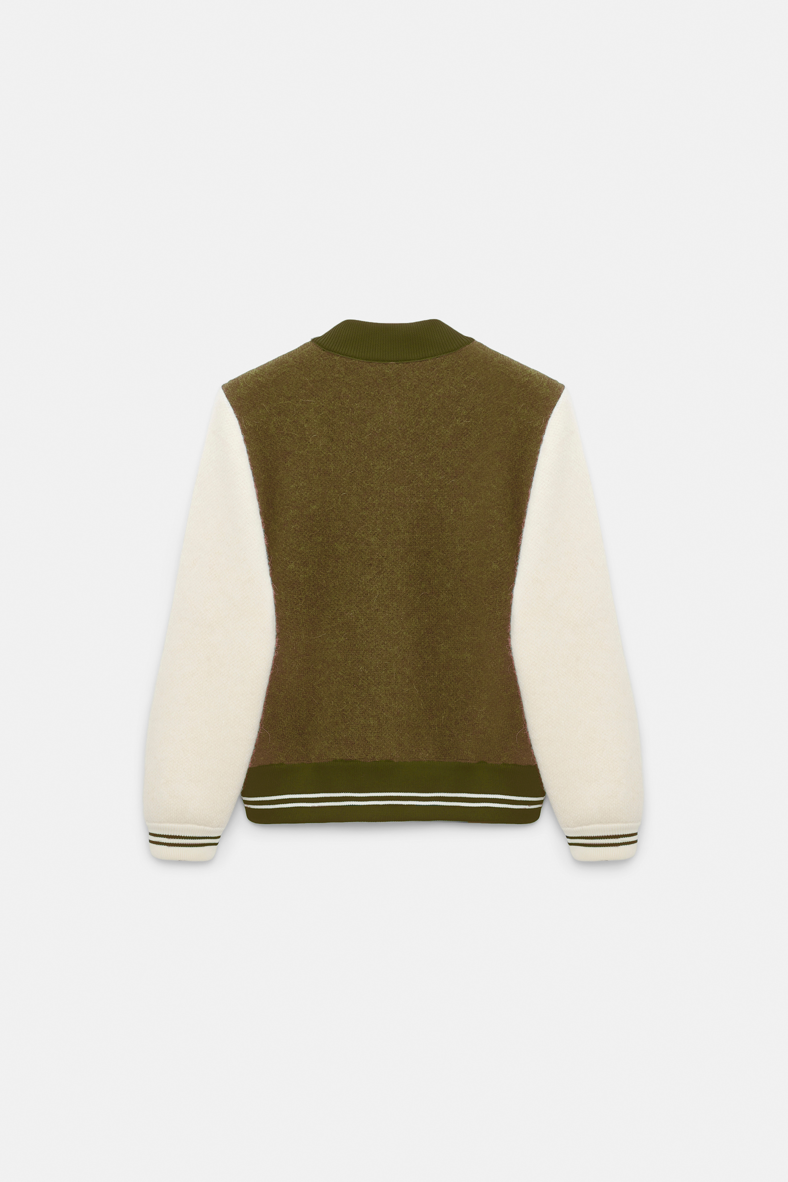 Dorothee Schumacher Two-tone bomber jacket white seaweed