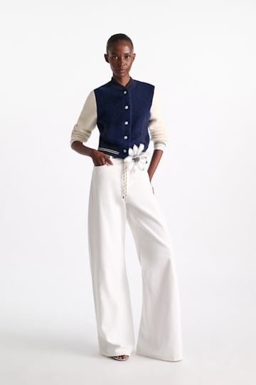 Dorothee Schumacher Two-tone bomber jacket navy white