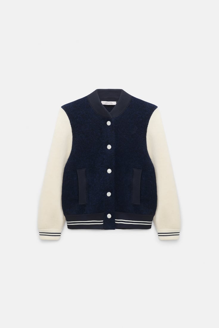 Dorothee Schumacher Two-tone bomber jacket navy white