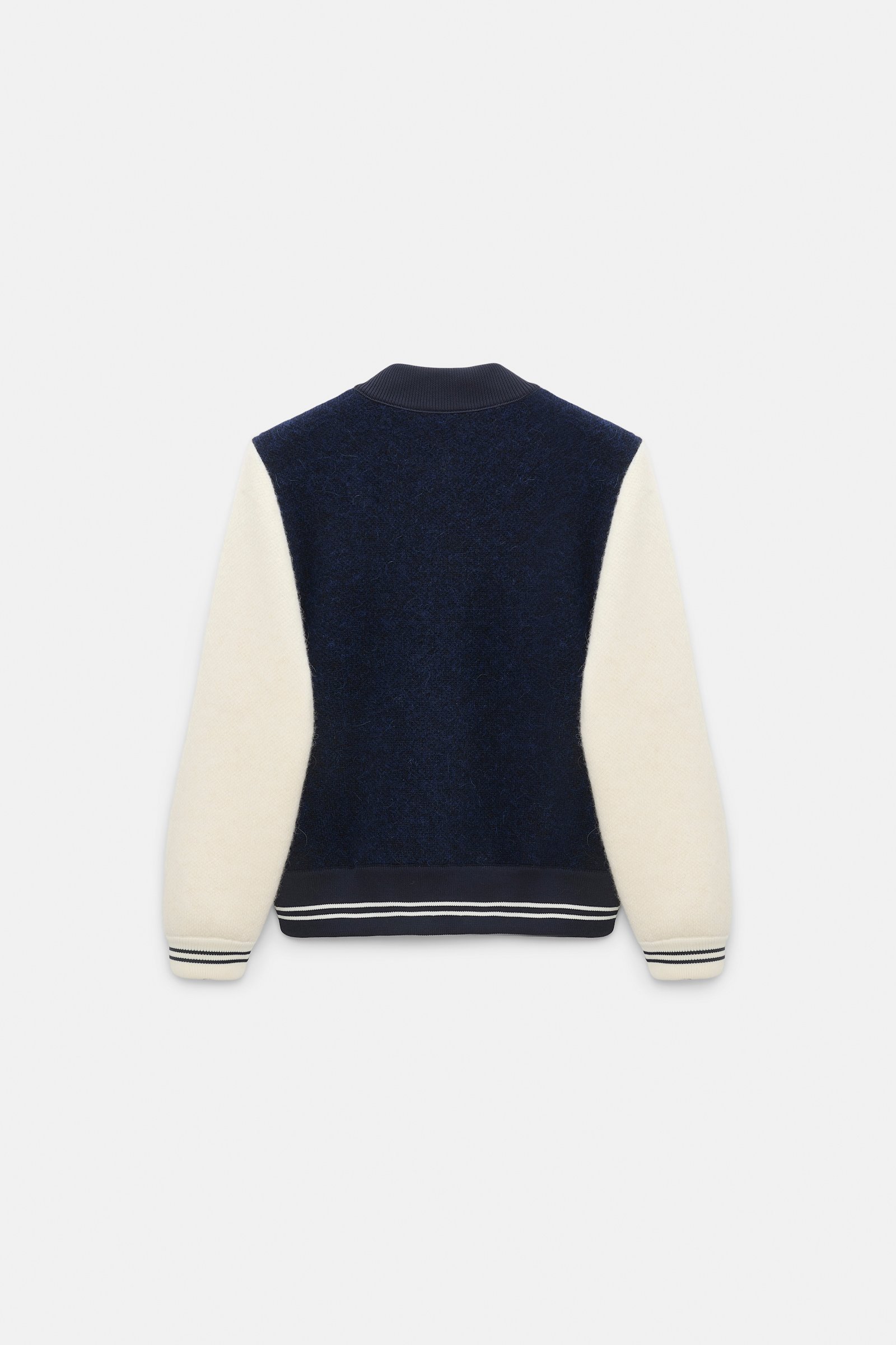 Dorothee Schumacher Two-tone bomber jacket navy white