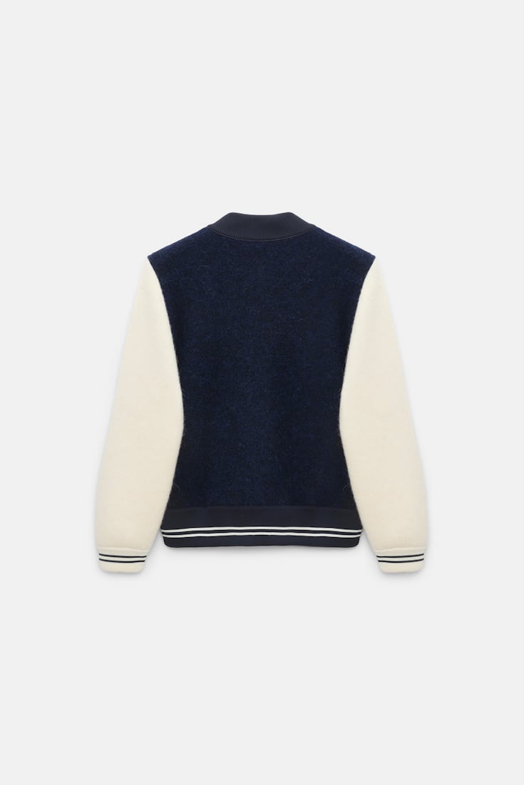 Dorothee Schumacher Two-tone bomber jacket navy white