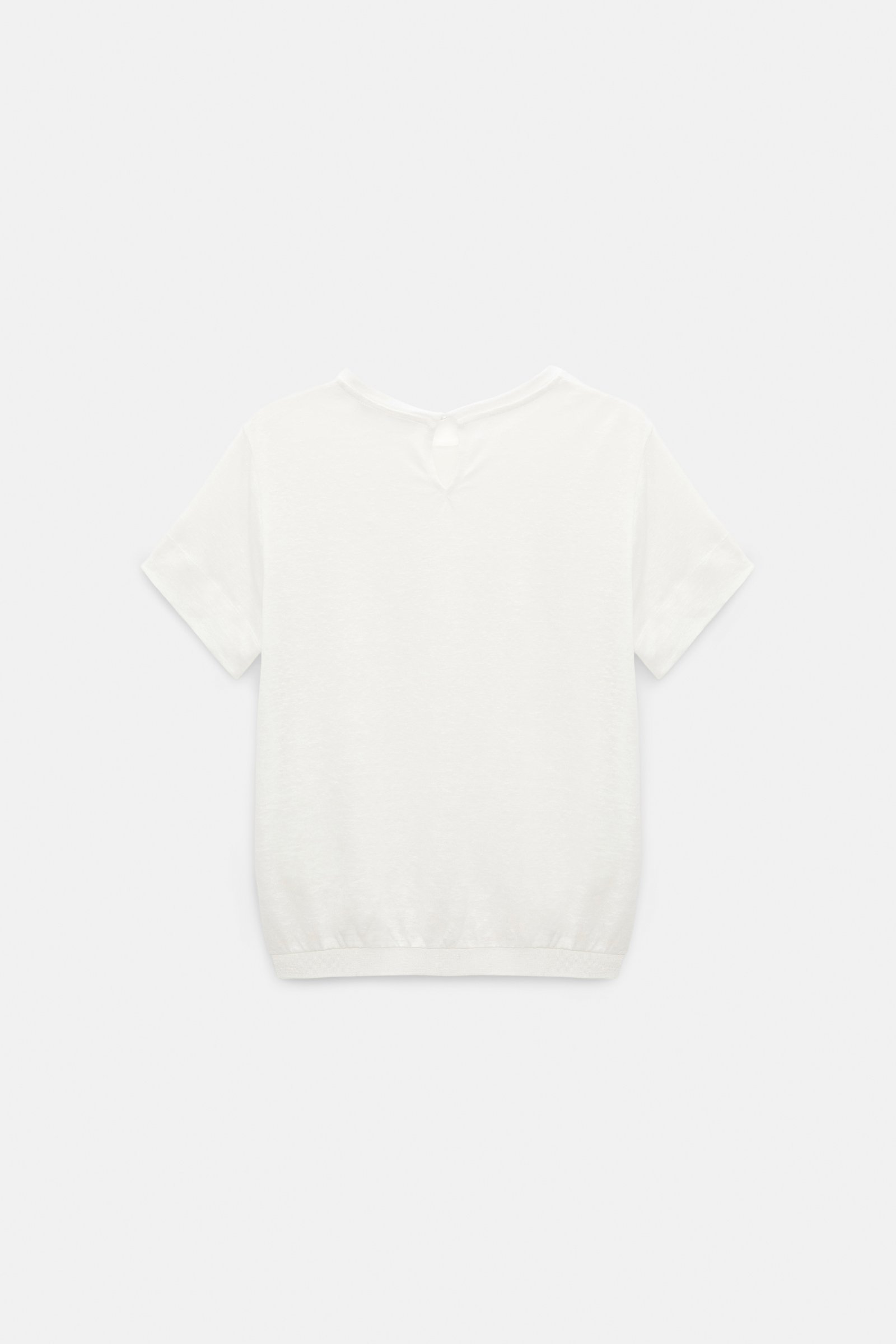 Dorothee Schumacher Hemp top with knit trim camellia white