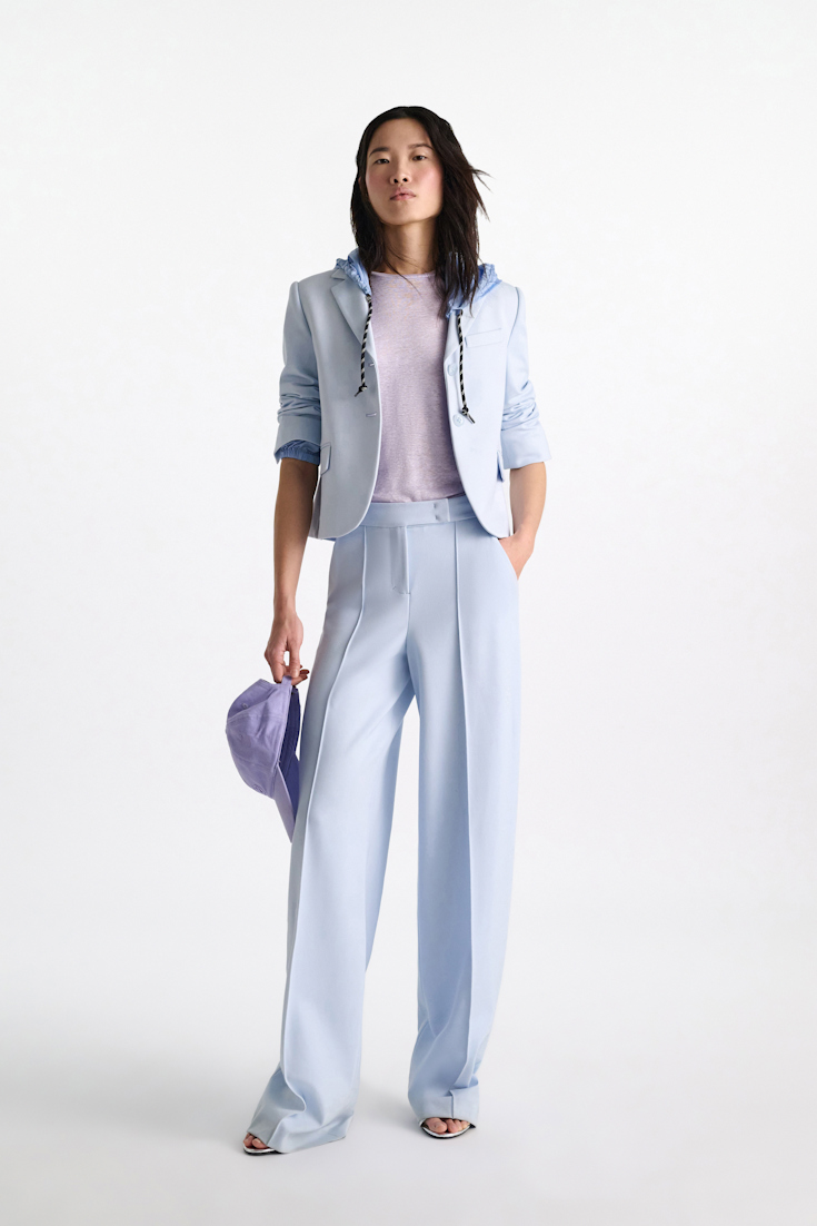 Dorothee Schumacher Hemp top with knit trim crocus