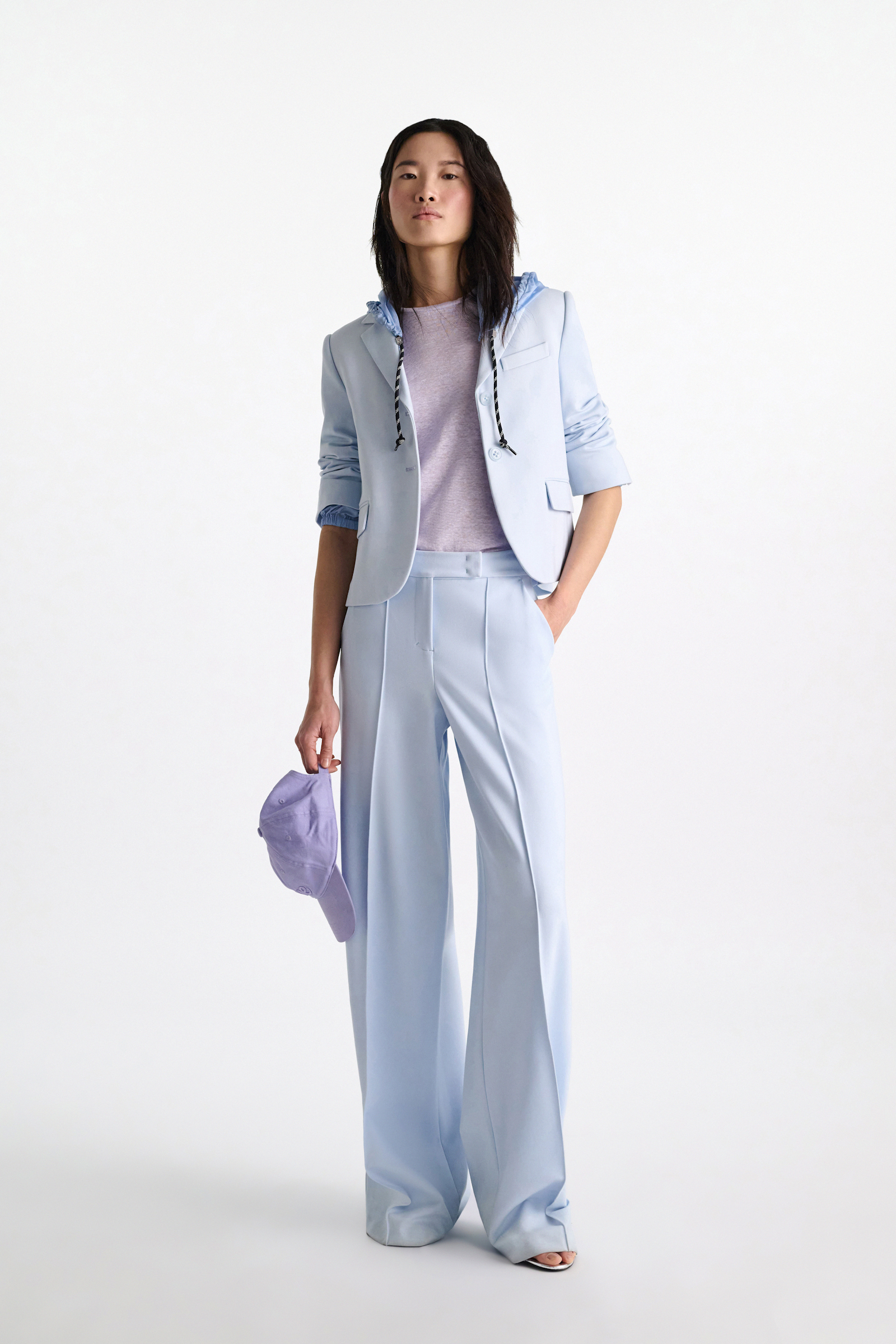 Dorothee Schumacher Hemp top with knit trim crocus