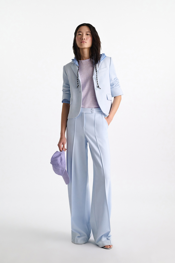 Dorothee Schumacher Hemp top with knit trim crocus