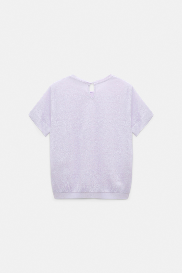 Dorothee Schumacher Hemp top with knit trim crocus