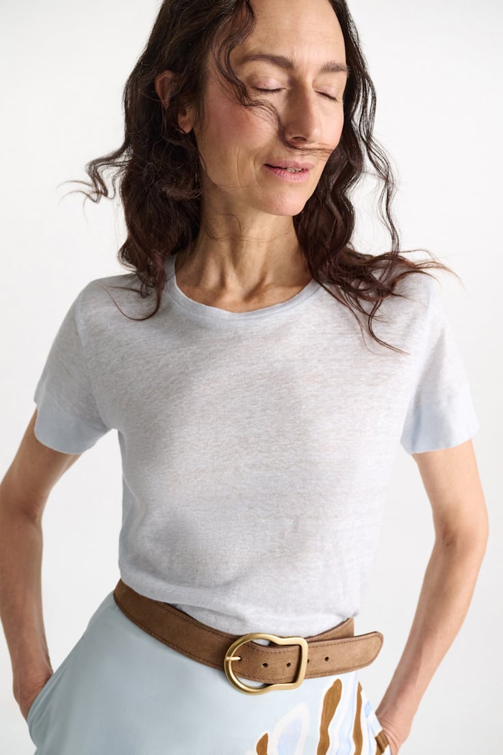 Dorothee Schumacher Shirt mit Strickbündchen sky blue