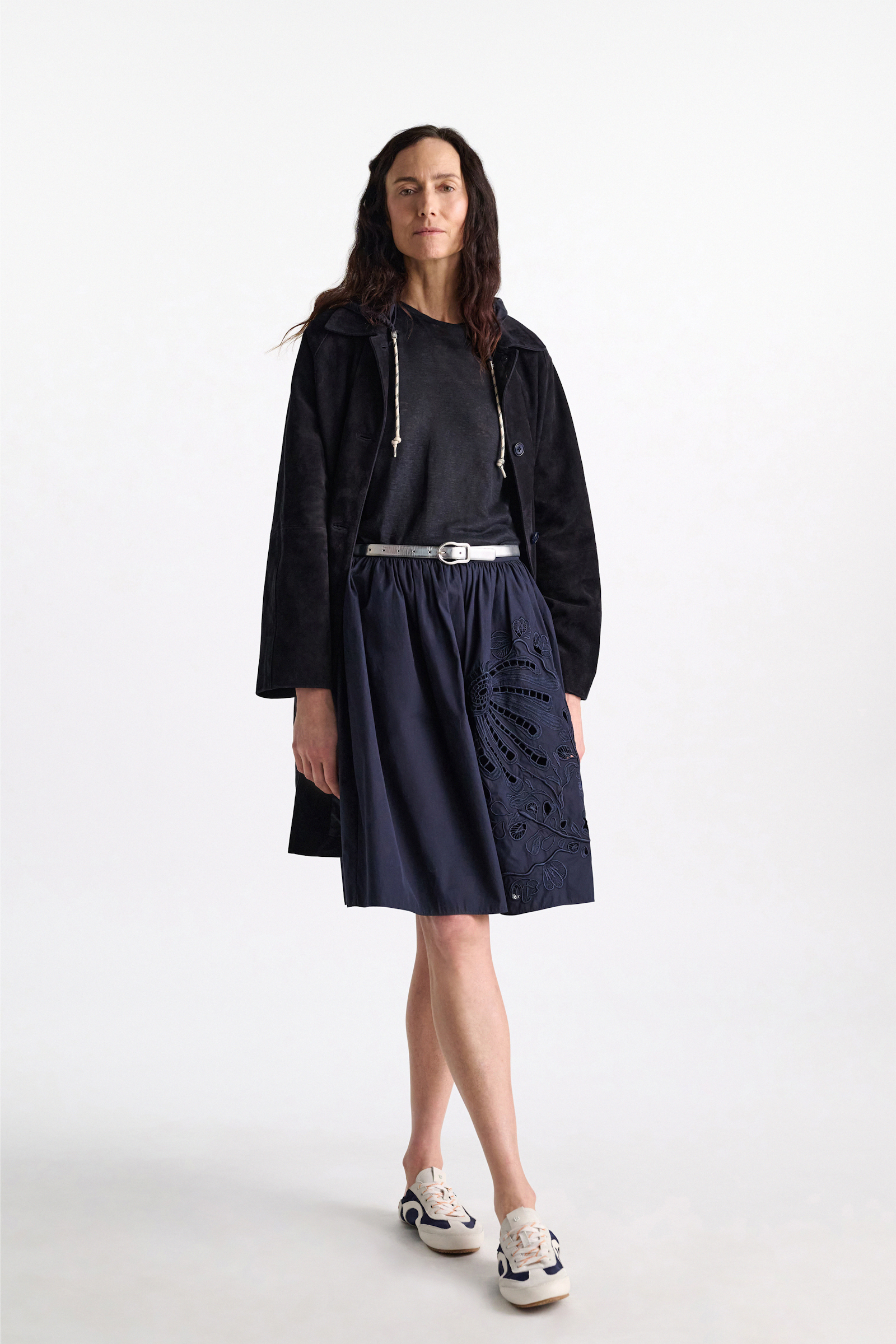 Dorothee Schumacher Shirt mit Strickbündchen dark navy