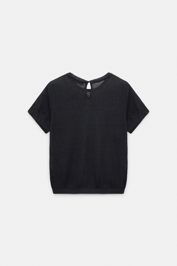 Dorothee Schumacher Shirt mit Strickbündchen dark navy