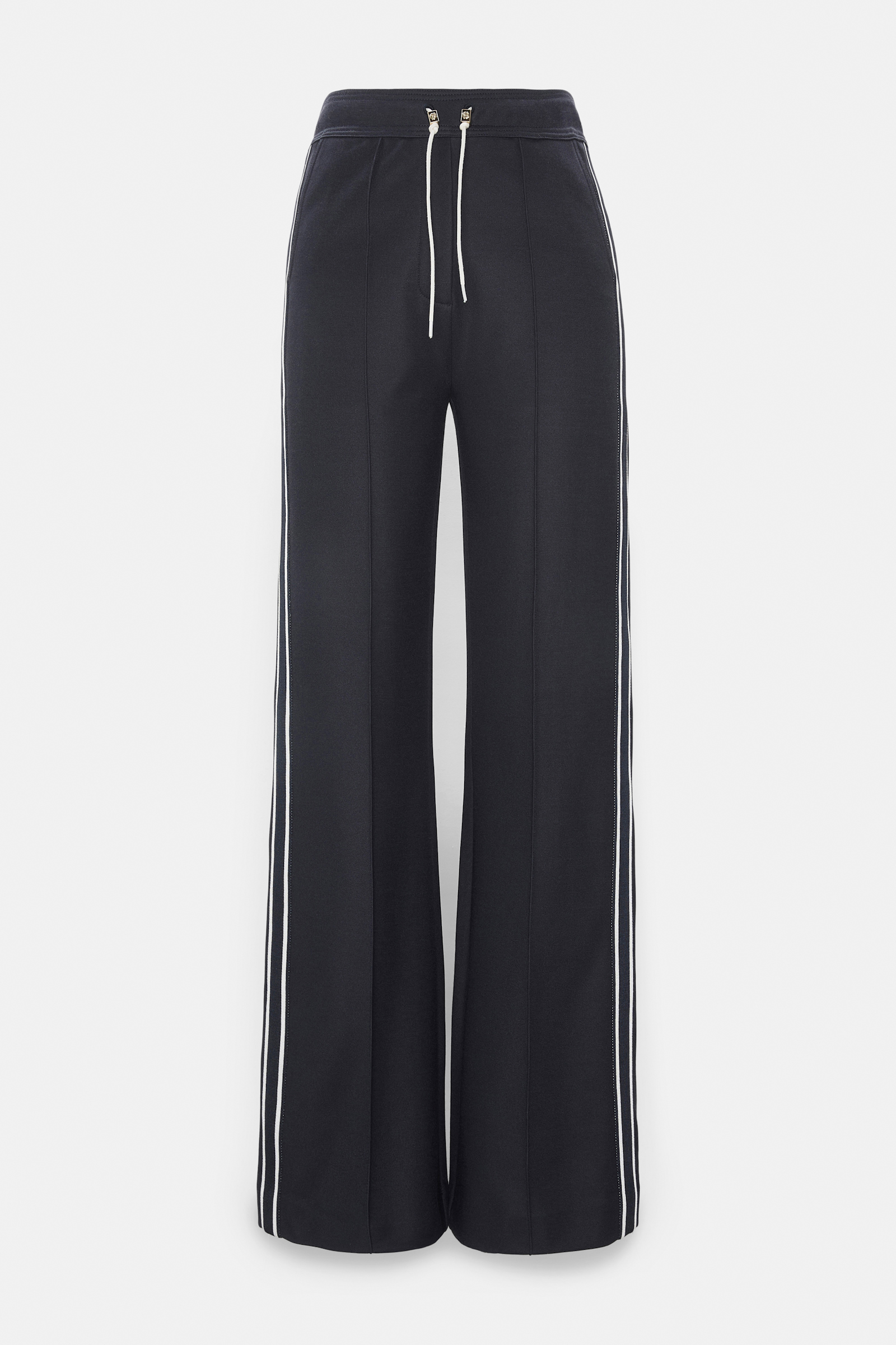 Dorothee Schumacher Track pants with knit side stripes dark navy
