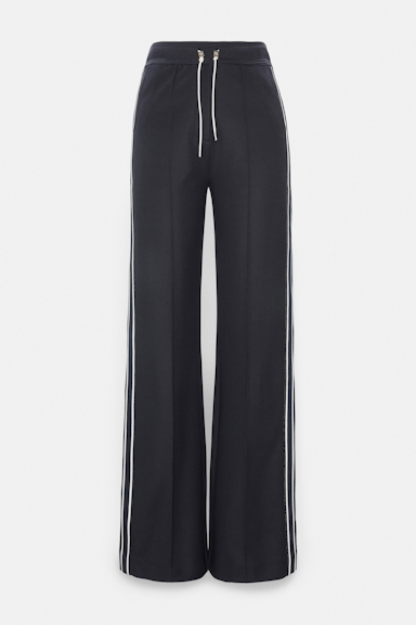 Dorothee Schumacher Trackpants mit gestricktem Seitenstreifen dark navy