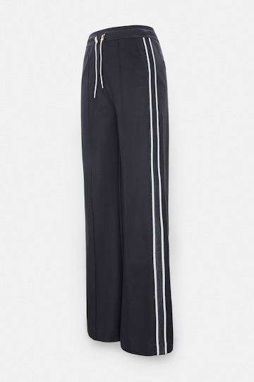 Dorothee Schumacher Trackpants mit gestricktem Seitenstreifen dark navy