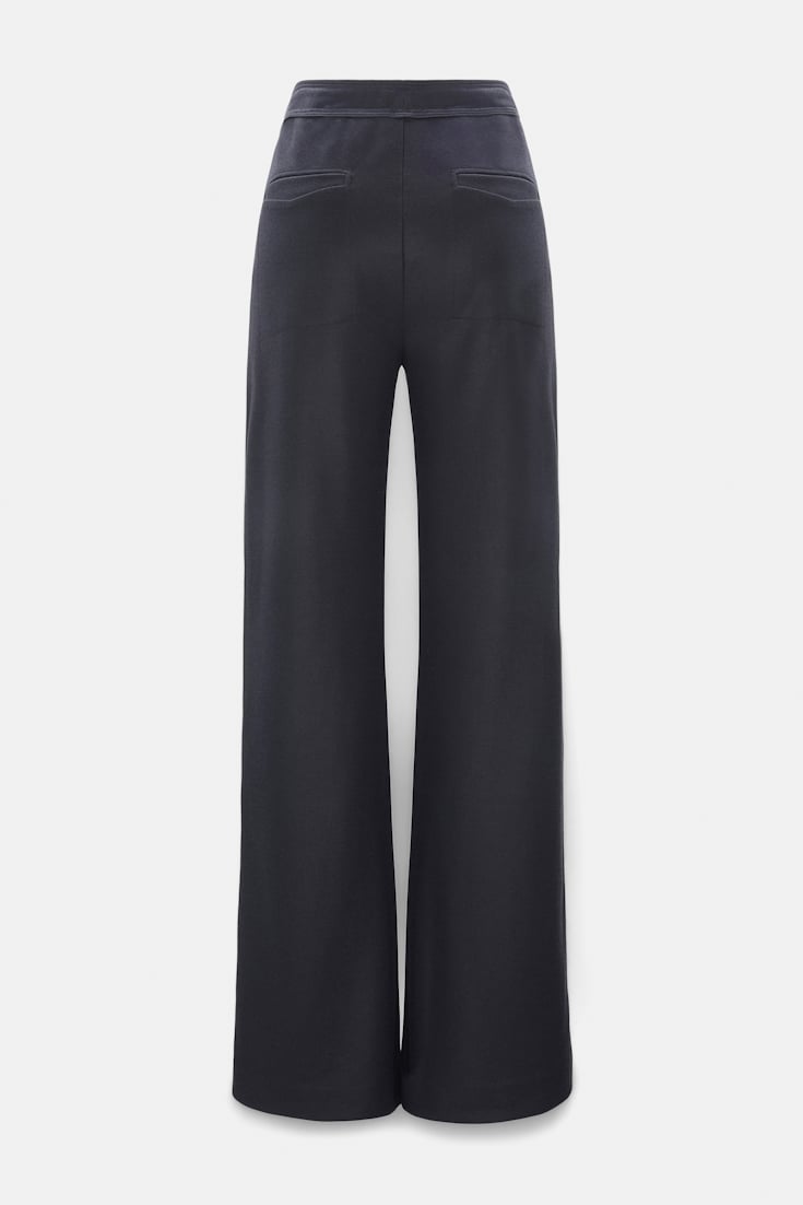 Dorothee Schumacher Track pants with knit side stripes dark navy