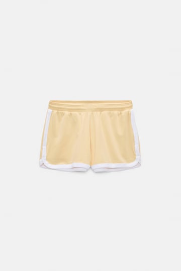 Dorothee Schumacher Stretch cotton shorts with contrast trim bisquit