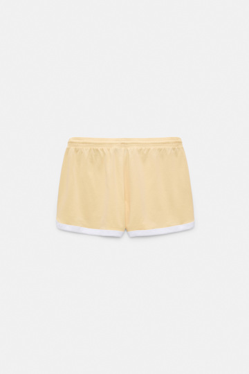 Dorothee Schumacher Stretch cotton shorts with contrast trim bisquit