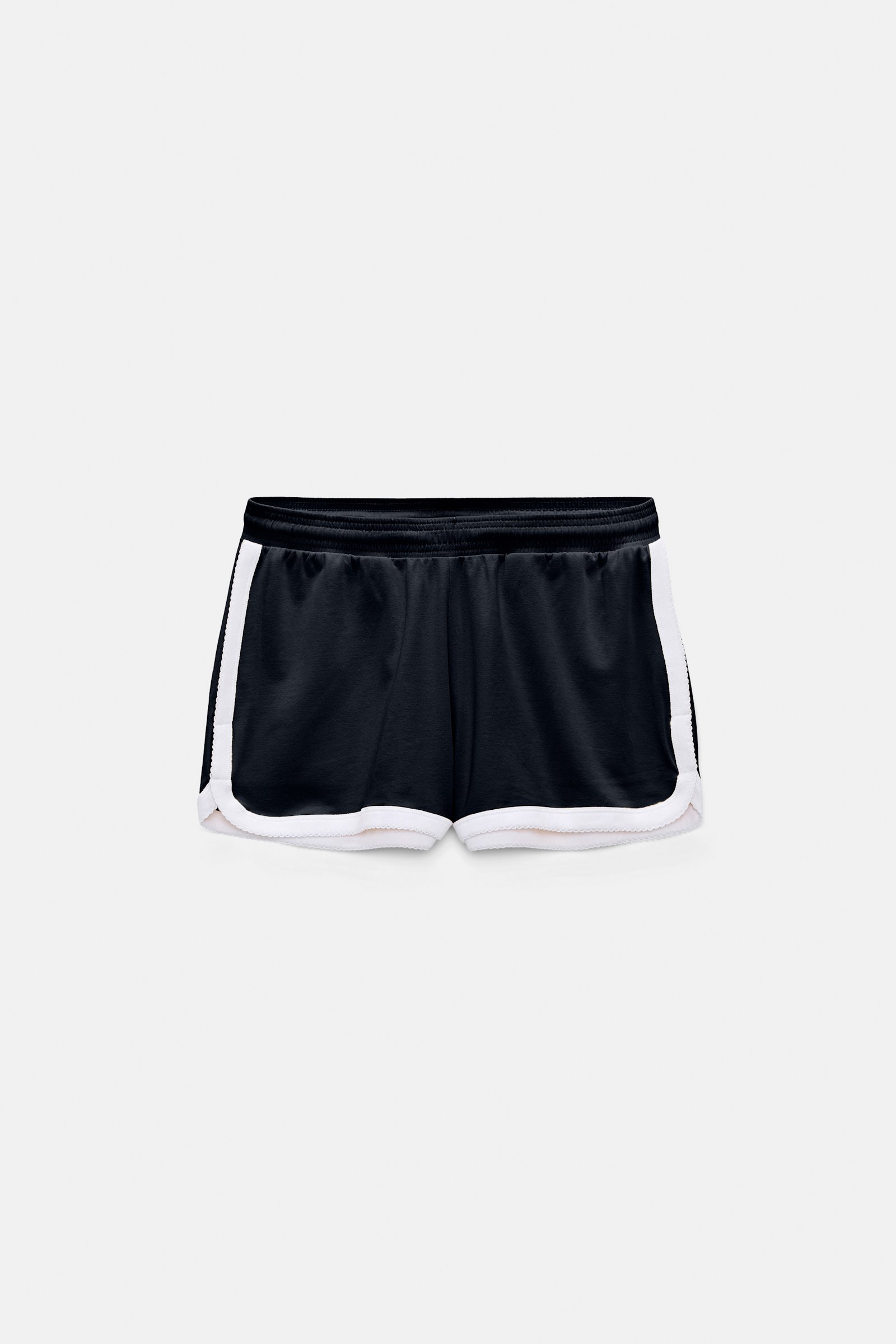 Dorothee Schumacher Stretch cotton shorts with contrast trim dark navy