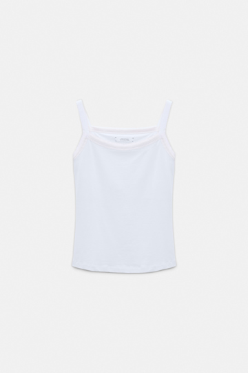 Dorothee Schumacher Trägertop mit kontrastierendem Einfass camellia white