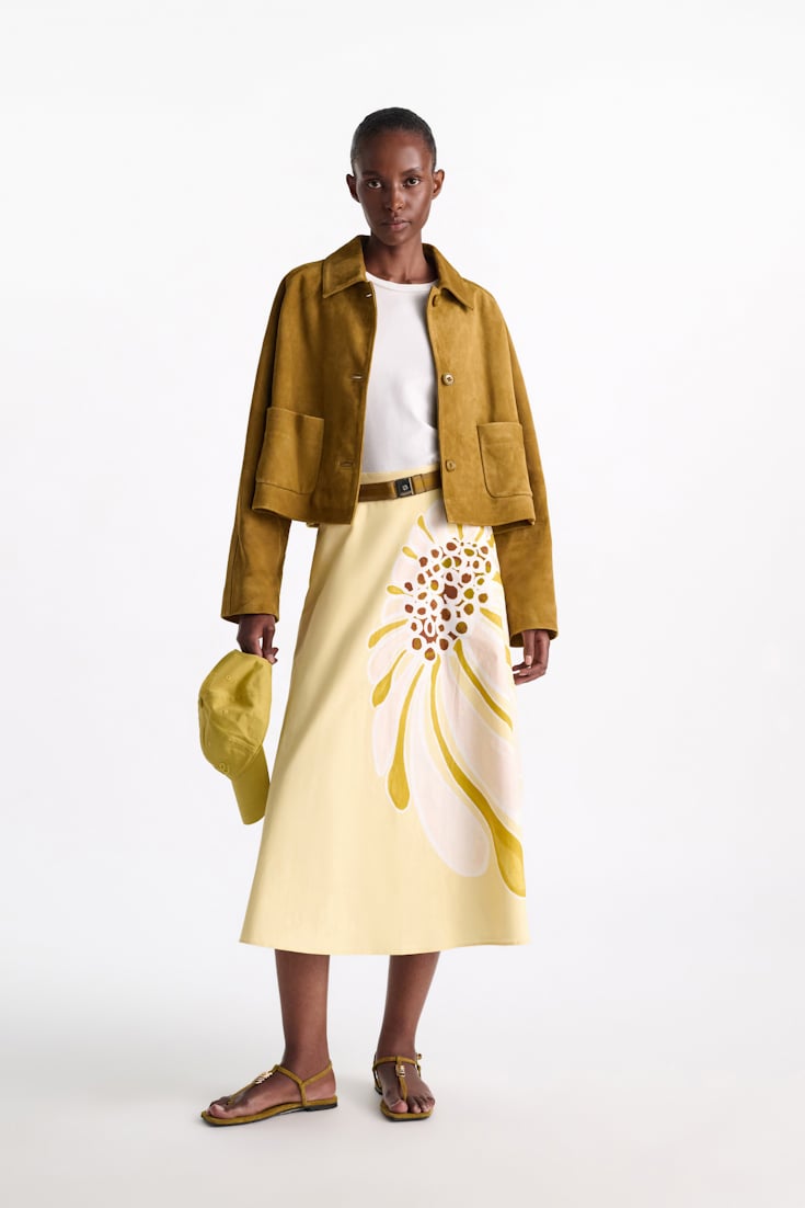 Dorothee Schumacher Stretch cotton long sleeve T-shirt with tonal trim camellia white