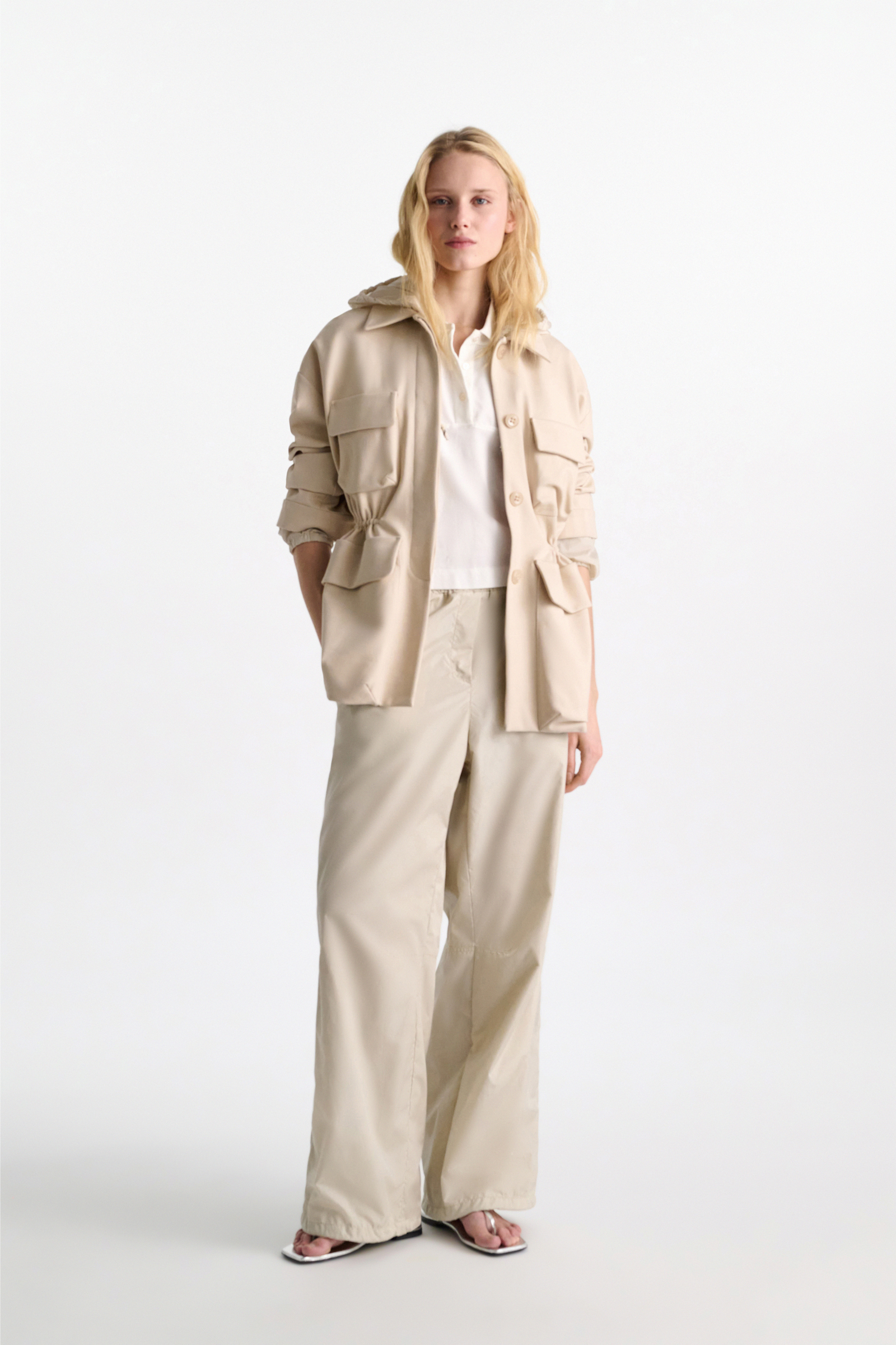 Dorothee Schumacher Polo shirt with D-rose embroidery pure white