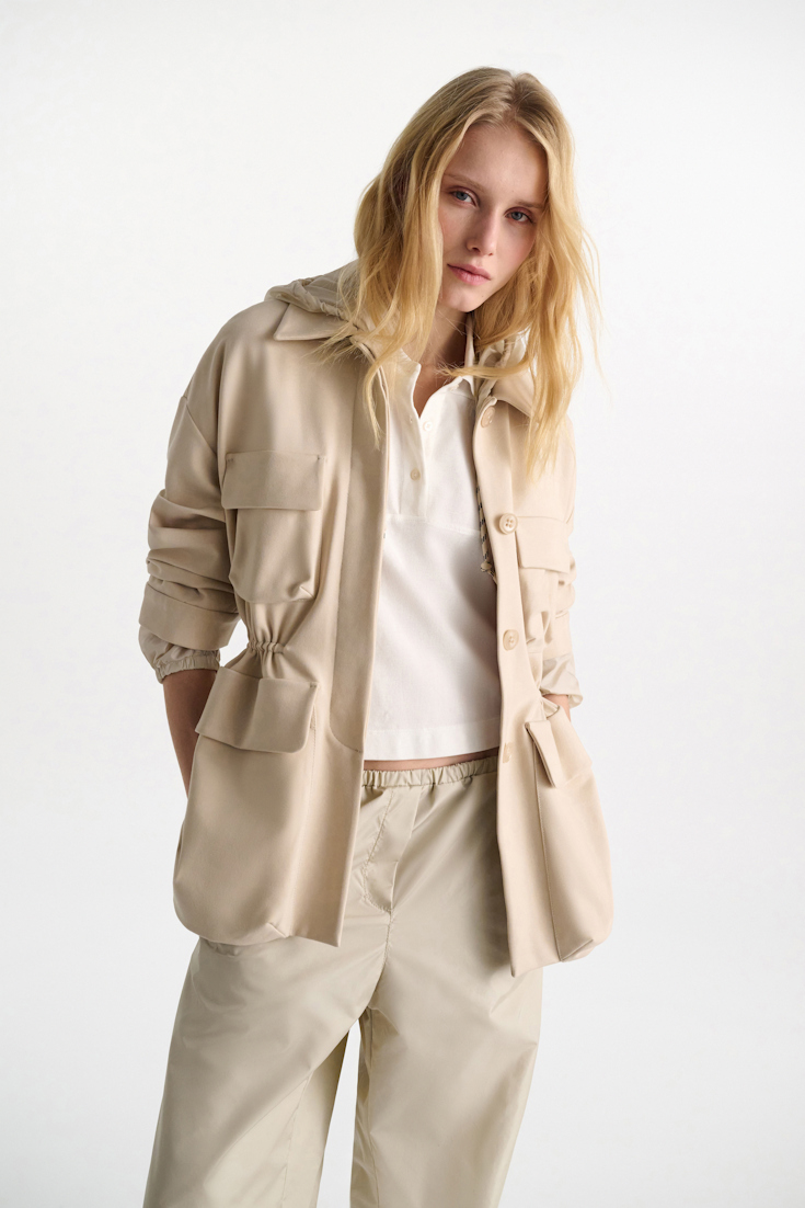 Dorothee Schumacher Polo shirt with D-rose embroidery pure white